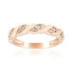 Gouden ring met SI1 Argyle Rose De France Diamanten (Annette)