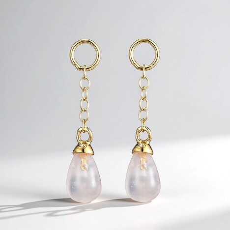 Ciondolo in argento con Quarzo Rosa