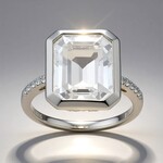 Anello in argento con Topazio Bianco (Adela Silber)