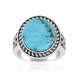 Zilveren ring met een Blauwe Kingman Mohave Turkoois (Jones Lee)