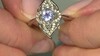 Anillo en plata con Tanzanita sin calentar