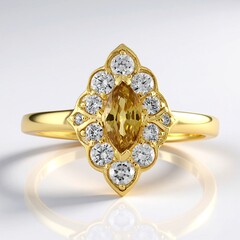Anello in argento con Zircone Giallo