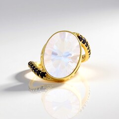 Anello in argento con Quarzo Blue Moon