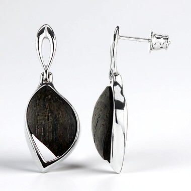 Orecchini in argento con Quercia Nera (dagen)