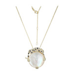 Zilveren halsketting met een parelmoer (Adela Silber)