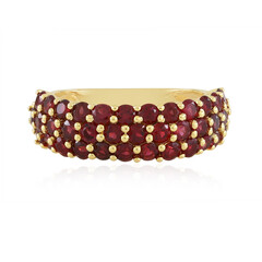 Anillo en plata con Espinela roja noble (de Melo Essence)
