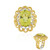 Zilveren ring met een Ouro Verde kwarts (Gems en Vogue)
