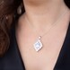 Collana in argento con Topazio Bianco