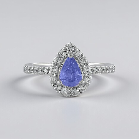 Anello in argento con Tanzanite