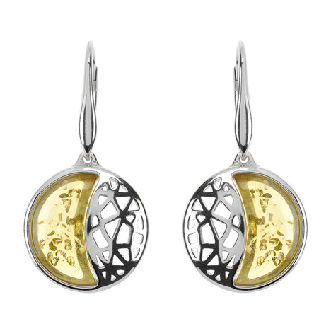 Baltischer Bernstein-Silberohrringe (dagen)