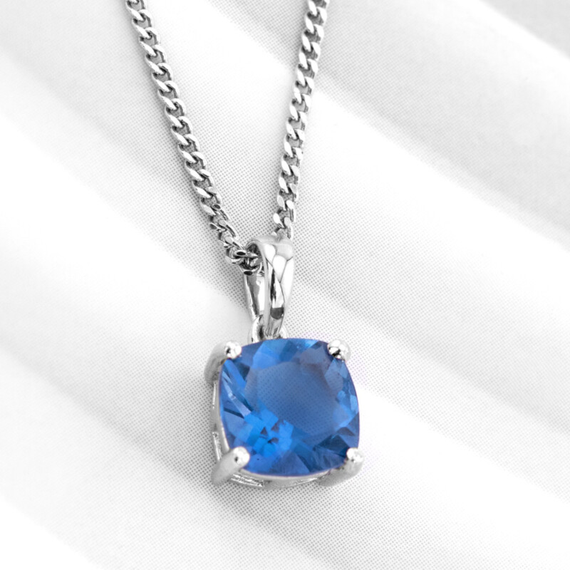 Colgante en plata con Fluorita de color cambiante