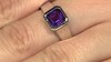 Anillo en plata con Amatista de Siberia