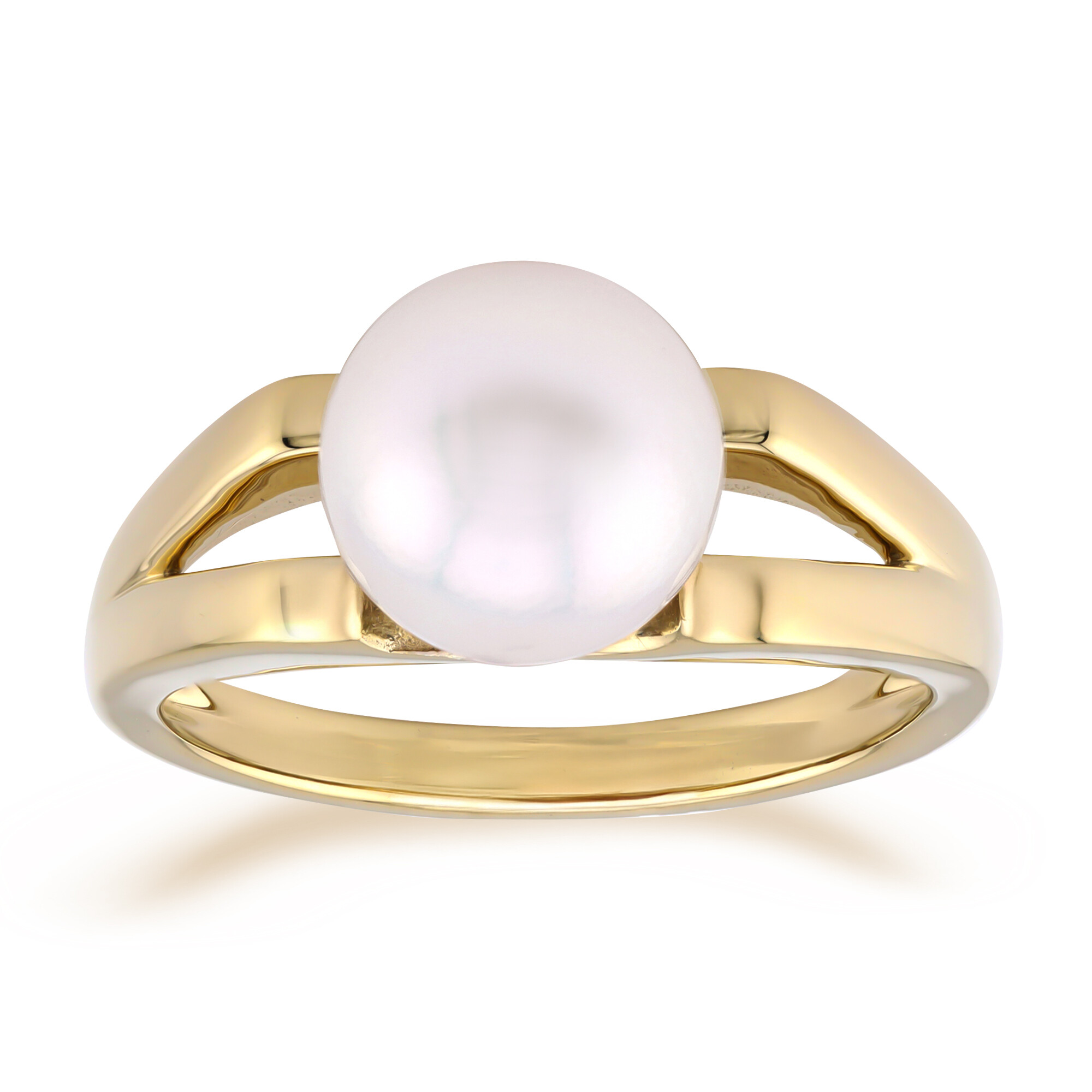 PEARLS & COLORS – Anillo De Oro Con Auténtica Perla Cultivada De Agua Dulce Redonda 6–7 Mm – Calidad AAA – Joyas Para Mujer