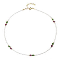 Collana in argento con Diopside Russo