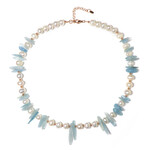 Edelstein-Silberhalskette