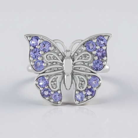 Anello in argento con Tanzanite