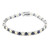 Zilveren armband met blauwe saffieren