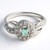 Anello in argento con Fluoroapatite Verde
