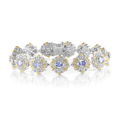 Tansanit-Silberarmband (Gems en Vogue)