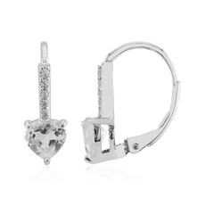 Pendientes en plata con Topacio blanco