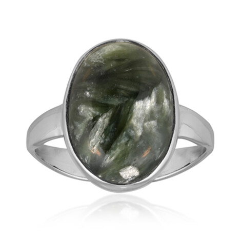 Seraphinit-Silberring (Bali Barong)