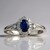 Gouden ring met een Blauwe Ceylon saffier (CIRARI)