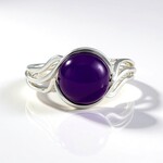 Bague en argent et Onyx pourpre (de Melo)