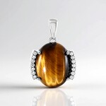 Ciondolo in argento con Occhio di Tigre