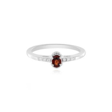 Anello in argento con Granato Mozambico
