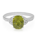 Anello placcato in platino con Tormalina Cuprian