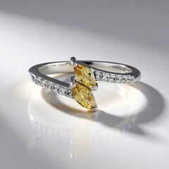 Anello in argento con Zircone Giallo