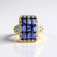 Anello in argento con Tanzanite