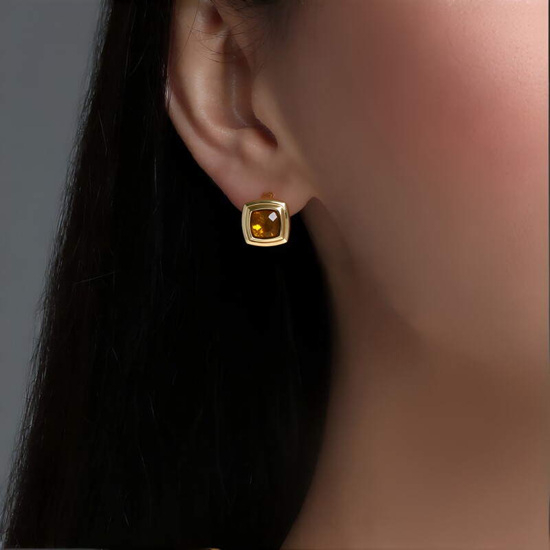 Pendientes en oro con Esfena (CUSTODANA)