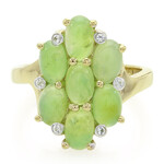 Anillo en plata con Crisoprasa imperial