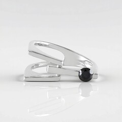 Anello in argento con Diamante Nero (de Melo Essence)
