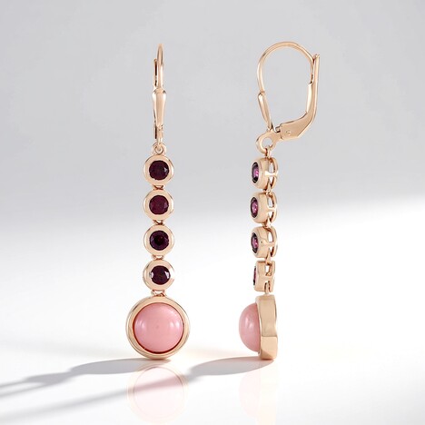 Orecchini in argento con Opale Rosa (KM by Juwelo)
