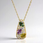 Collana in oro con Zaffiro Fancy (CIRARI)