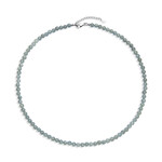 Grüner Kyanit-Silberhalskette