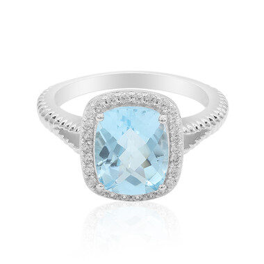 Anello in argento con Topazio Blu Cielo