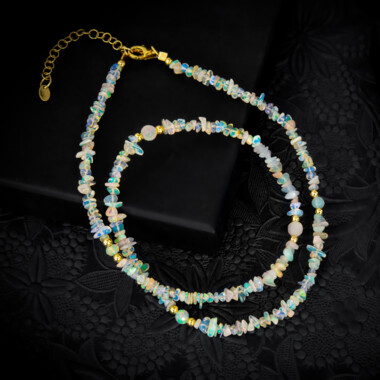 Collana in argento con Opale di Welo