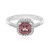 Bague en argent et Zircon rose