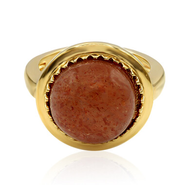Zilveren ring met een zonnesteen