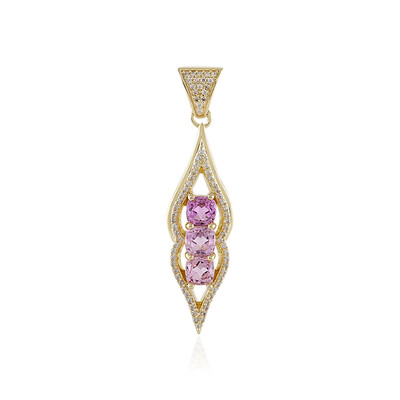 Ciondolo in oro con Kunzite Brasiliana
