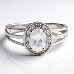 Anello in argento con Goshenite
