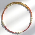 Collier ras du cou en acier et Perle blanche de culture d'eau douce (Riya)