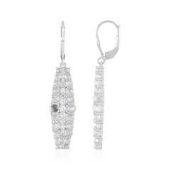 Pendientes en plata con Piedra de luna azul