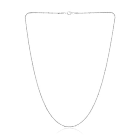 Silber-Criss-Cross-Kette - 3,92 g - 45,5 cm - rhodiniert