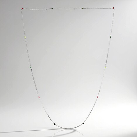 Collana in argento con Tormalina Rosa Brasiliana (Pallanova)