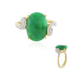 Anillo en plata con Berilo color esmeralda