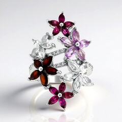 Anello in argento con Granato